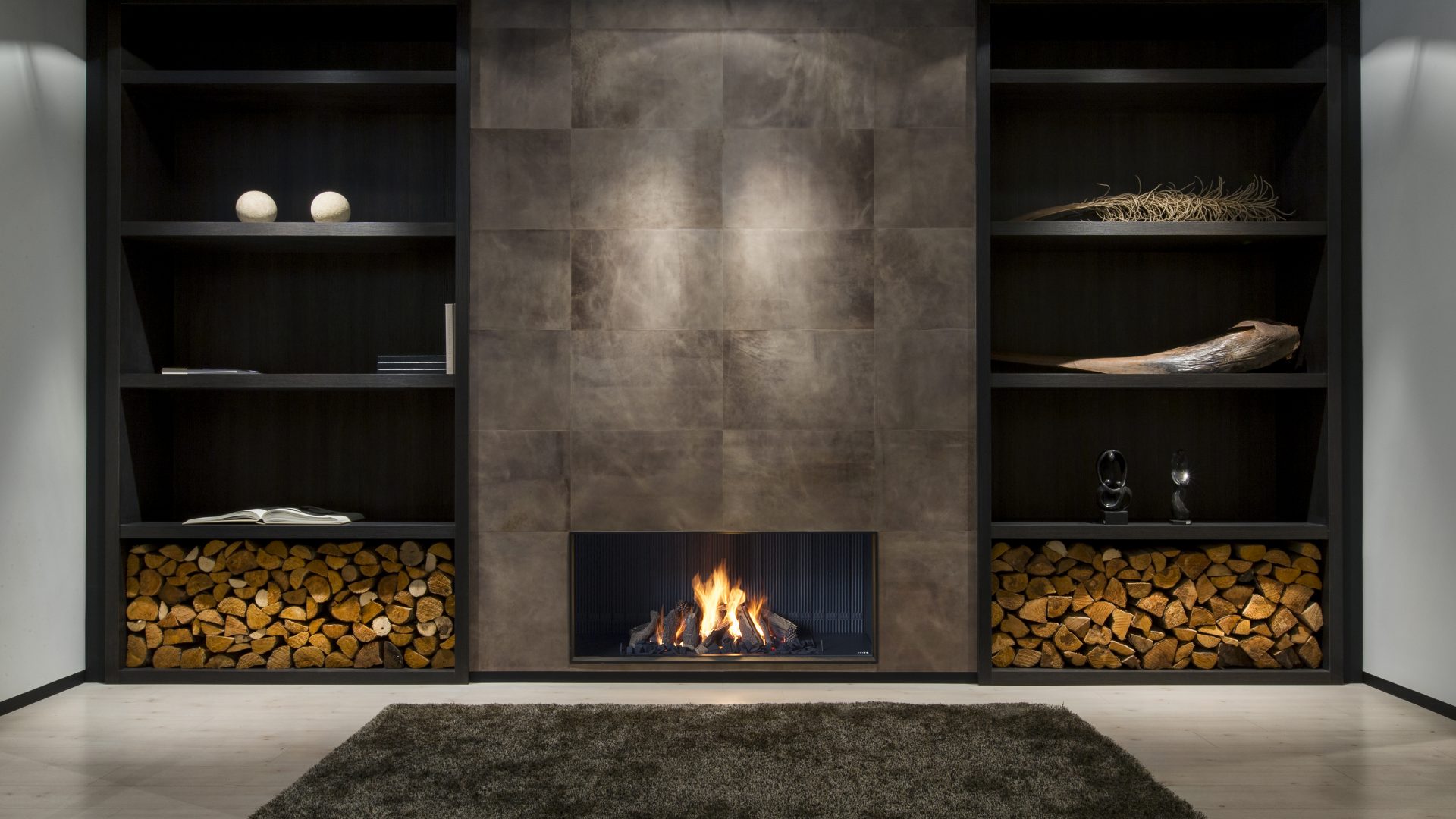 modern wall fire by Modus Fireplaces