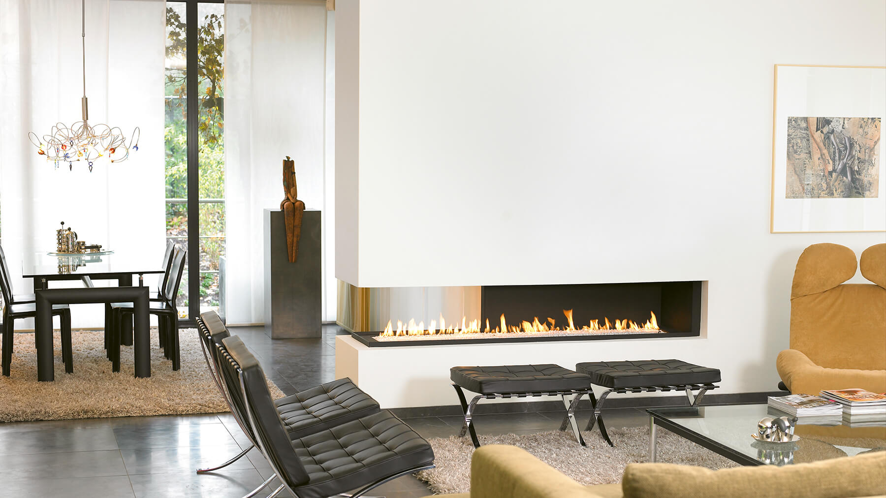 Roomdivider 150 Three Sided Balanced Flue Gas Fireplace