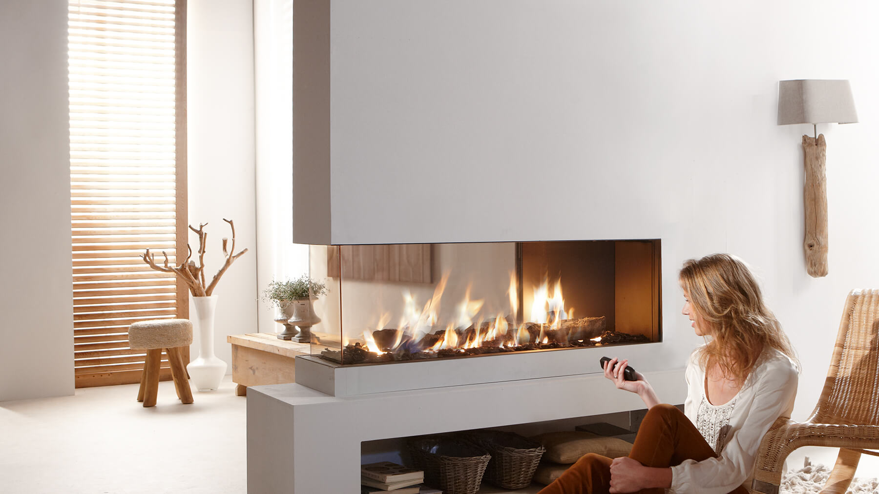 Roomdivider 150 Three Sided Fireplace Modus Fireplaces