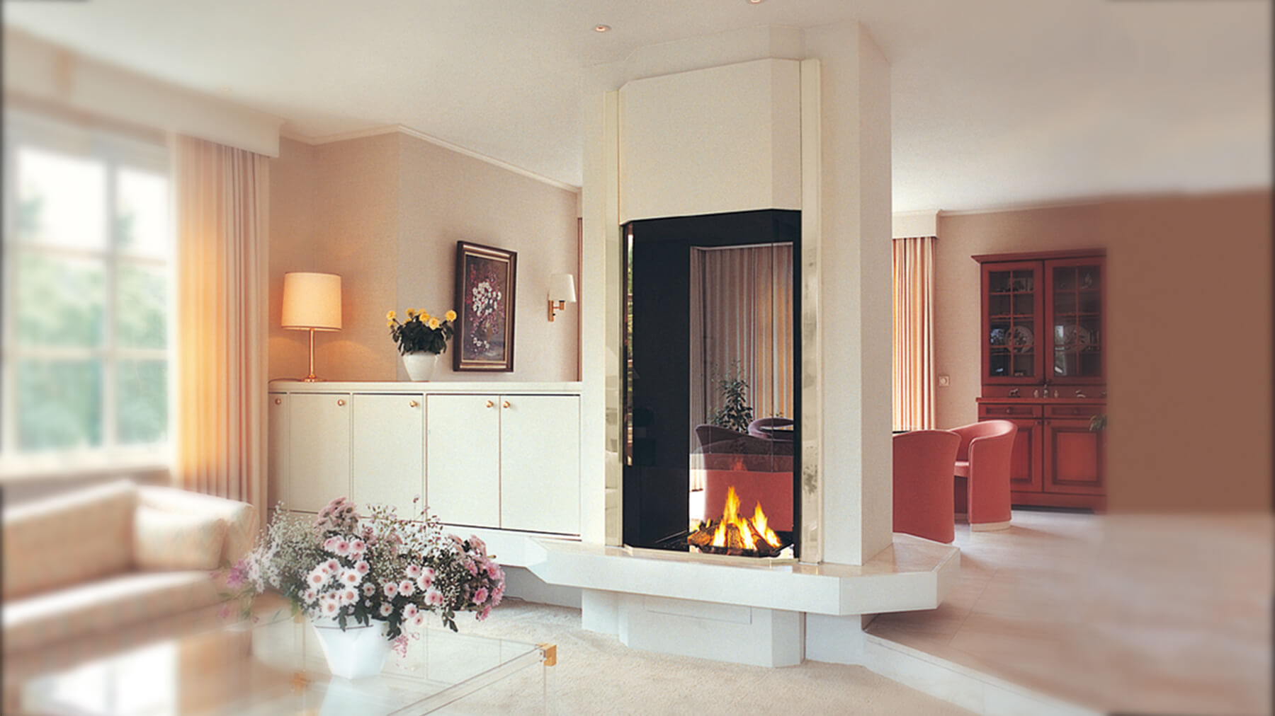 182t Double Sided Fireplace Modus Fireplaces