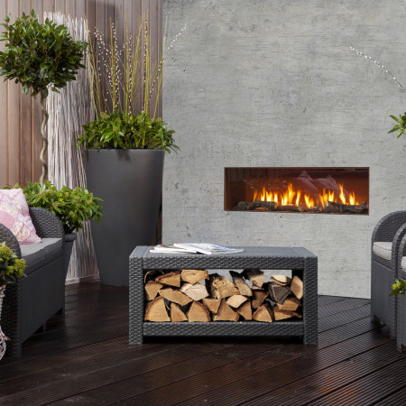 outdoor hole in the wall fireplace