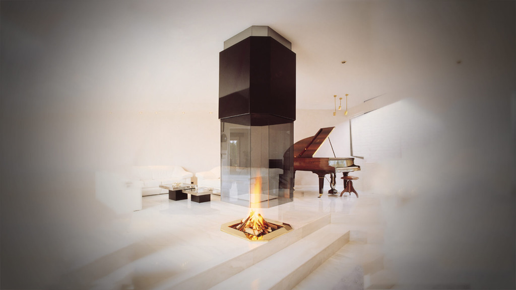 Suspended-fireplace