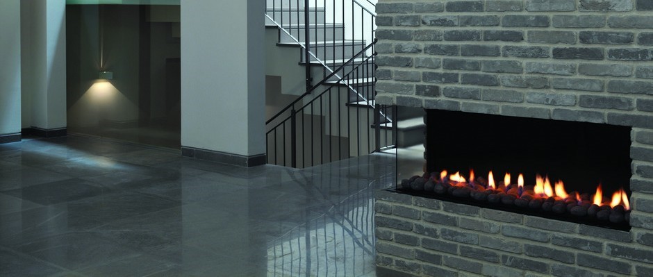 Corner fireplace design