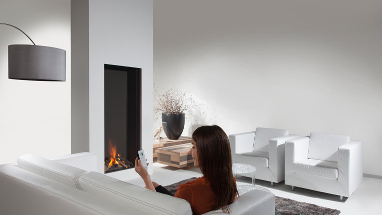 anti reflective gas fireplace