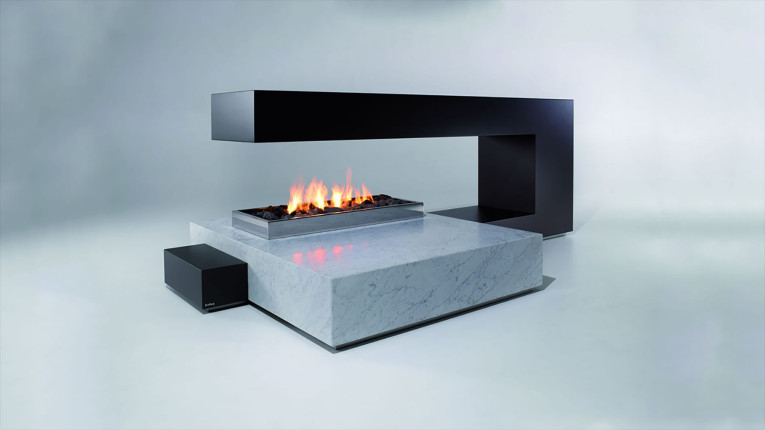 unique gas fireplace design