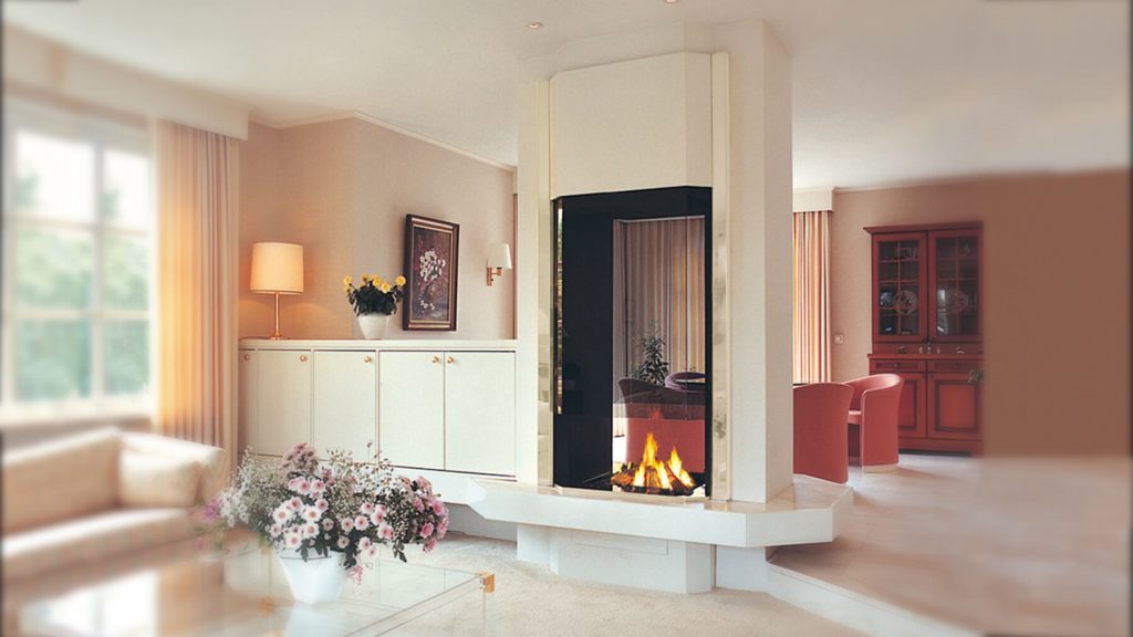 double sided bespoke fireplace