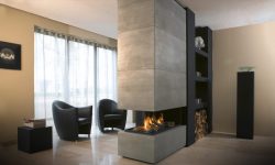 double-sided contemporary fireplaces - modern fireplaces