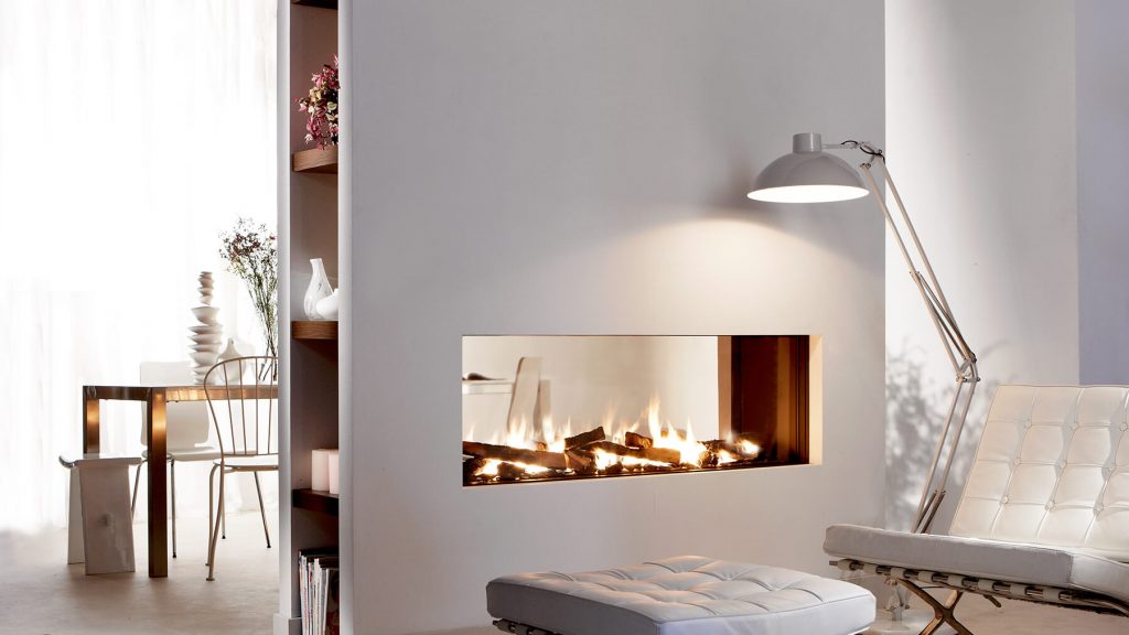 double-sided contemporary fireplaces