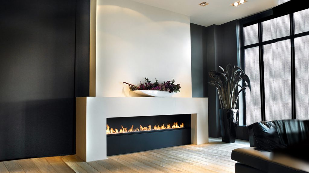 bespoke linear fireplace