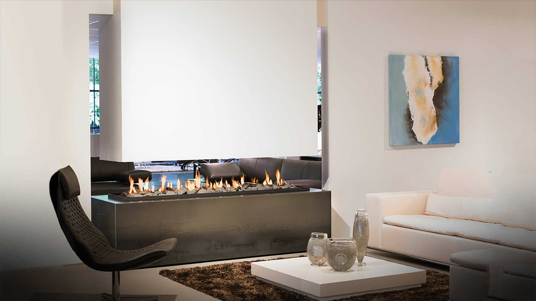 Modern double sided fireplace - modern fireplaces by Modus Fireplaces