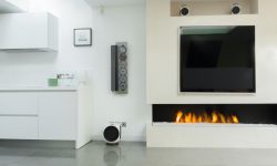 The Glass Cover - hanging fireplace - wall fire - modern fireplaces