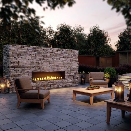 2000 outdoor fireplace - modern garden fireplace by Modus Fireplaces