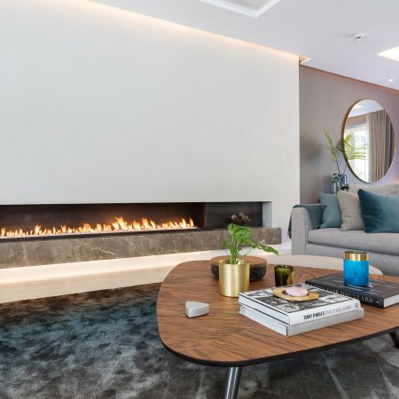 Long gas linefire in modern home - Modern Fireplaces - Modus Fireplaces