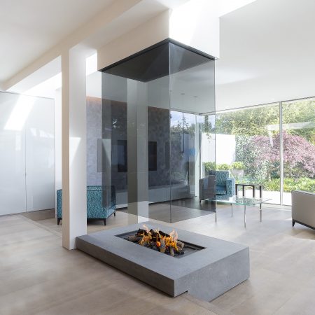 Suspended Glass Open Fireplace - Modern Fireplaces - Modus Fireplaces