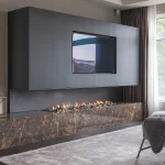 side view of the 2000ts maas bespoke double sided fireplace