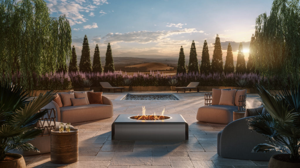 outdoor gas firepit