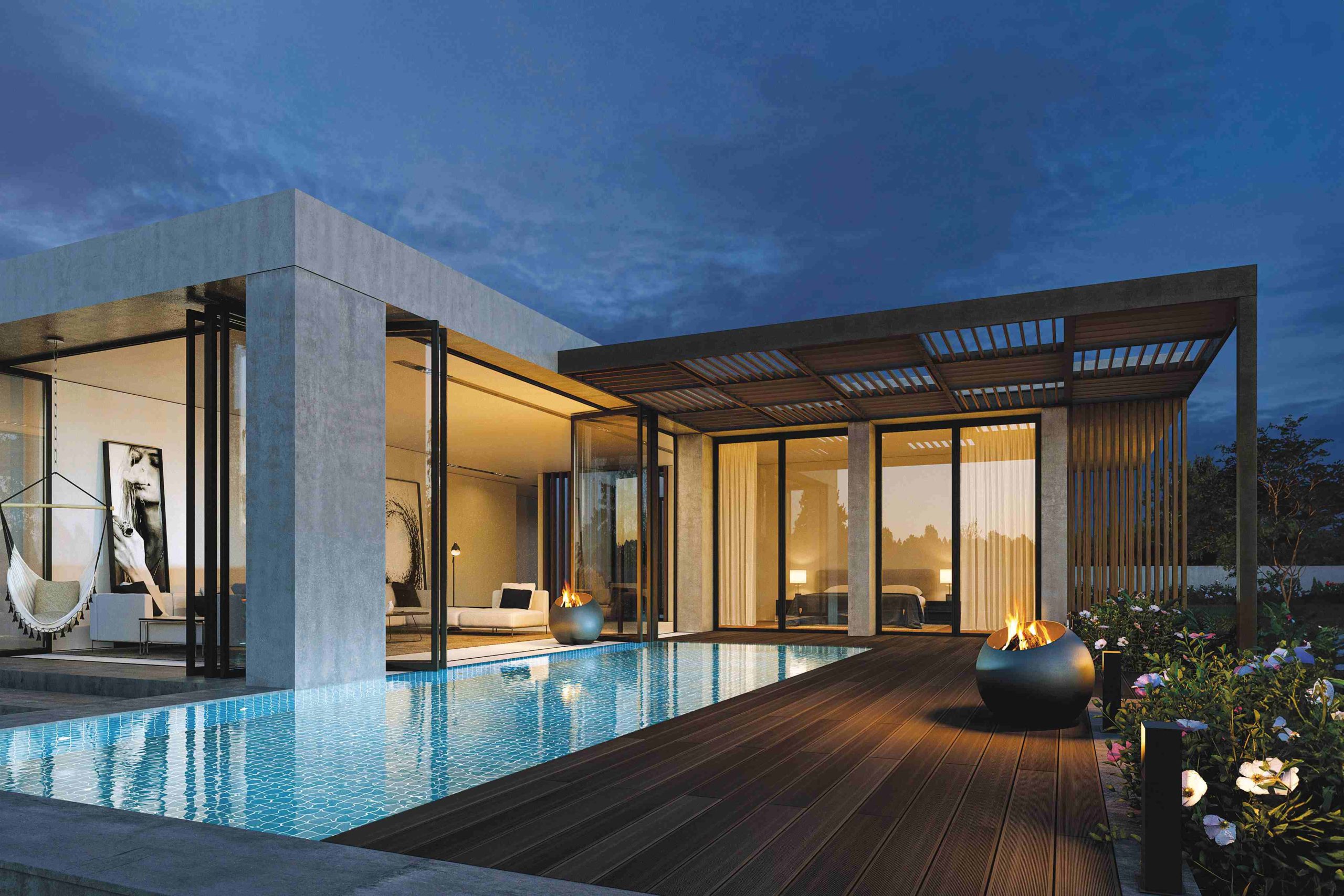 Bubble wood fire pit