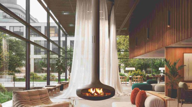 Domo Focus Bioethanol Suspended fireplace