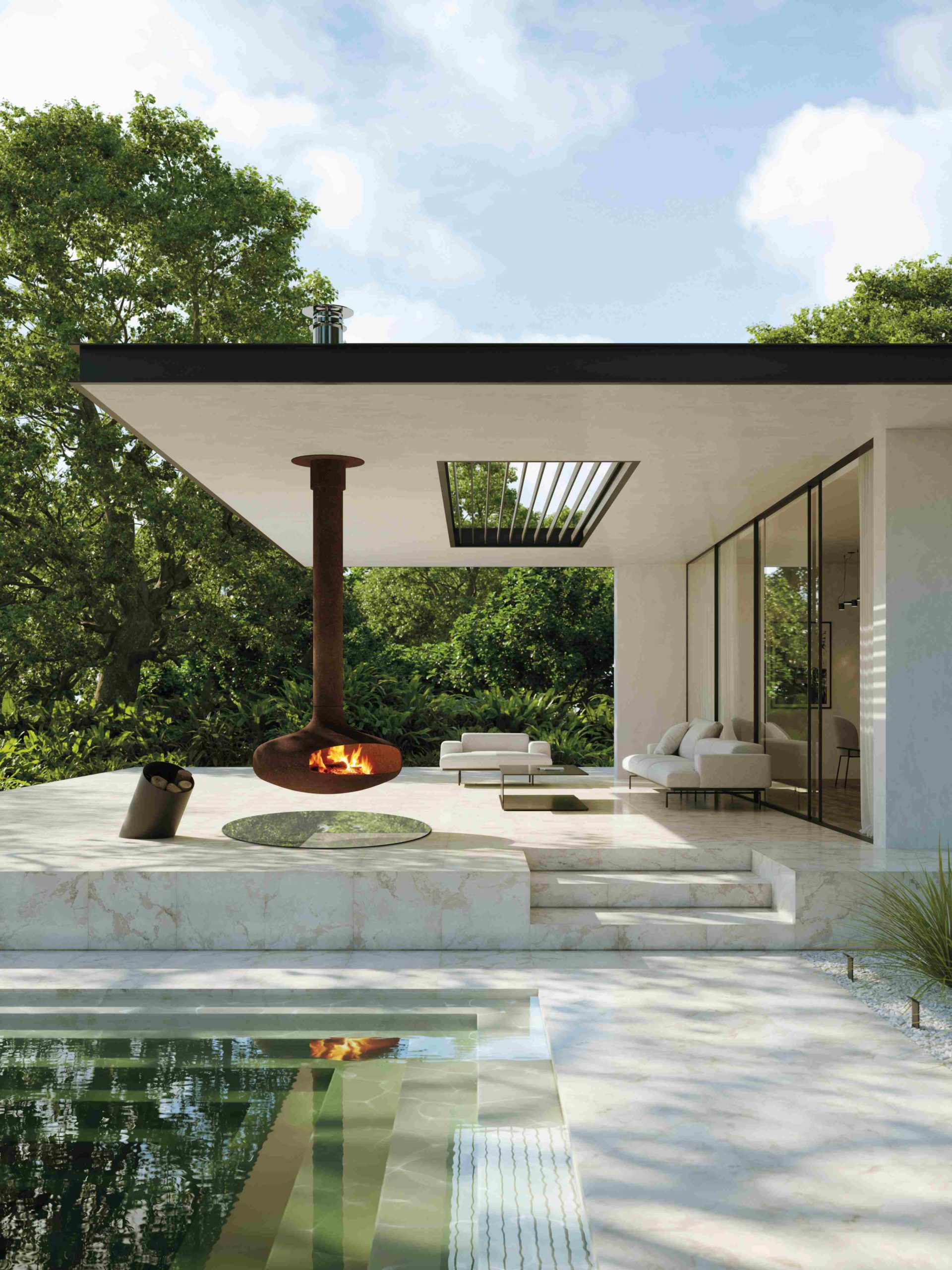 Domo Focus Outdoor wood fireplace