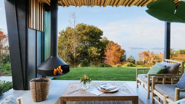 Outdoor wood ergo focus fireplace