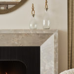 Marble mantel detail